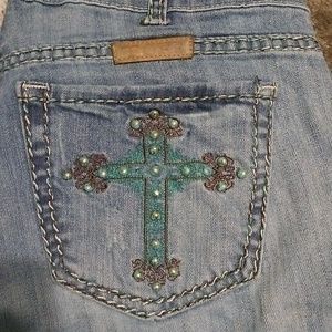 CowGirl Tuff Jeans, Distressed